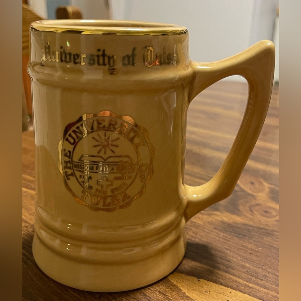 Vintage University of Tulsa Ceramic Stein Collegiate Mug WC Bunting Co